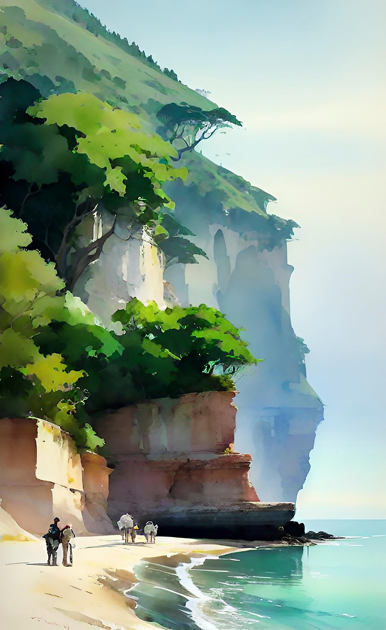 Free riff coast beach illustration