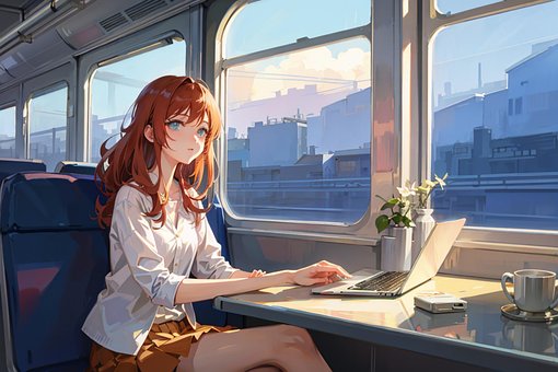 Digitale Illustration, Zugreise