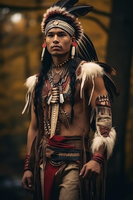 Free ai generated man indigenous illustration