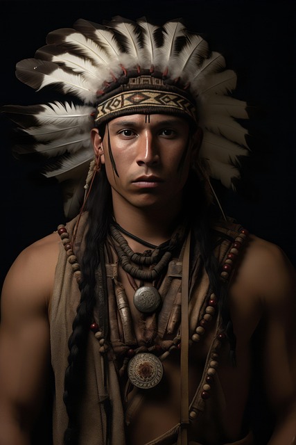 Free ai generated man indigenous illustration