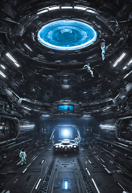 Free ai generated spacecraft space station illustration