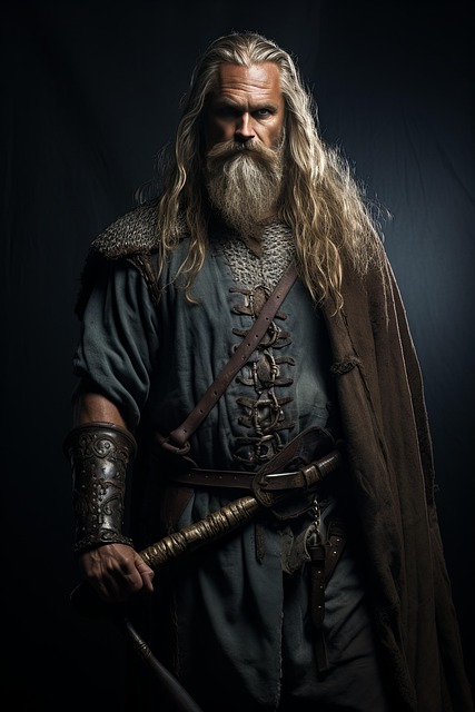 Free ai generated viking warrior illustration