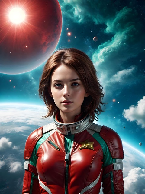 Download free HD stock image of Woman Future Free woman future sci-fi illustration