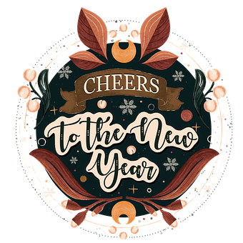 Free New Year Wreath illustration and picture