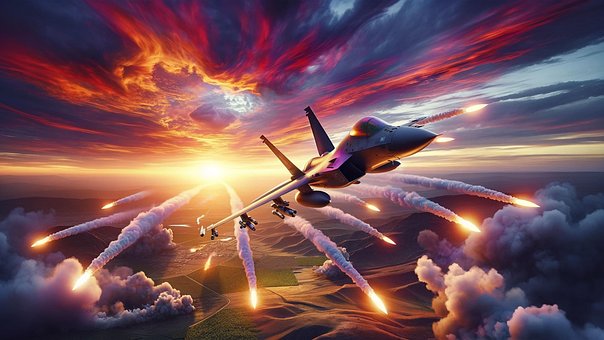 Ai Generado, Chorro, Avión De Combate