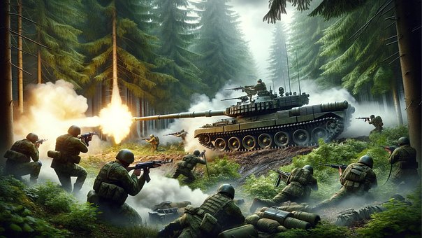 Ai Generado, Soldados, Tanque, T-80