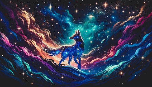 Free ai generated cosmic fantasy creatures illustration