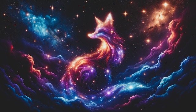 Free ai generated cosmic fantasy creatures illustration