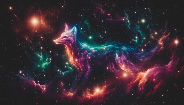 Free ai generated cosmic fantasy creatures illustration