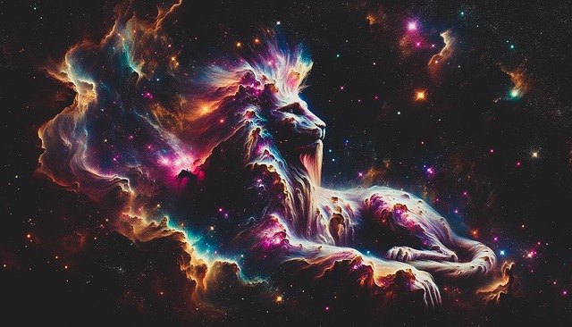 Free ai generated cosmic fantasy creatures illustration