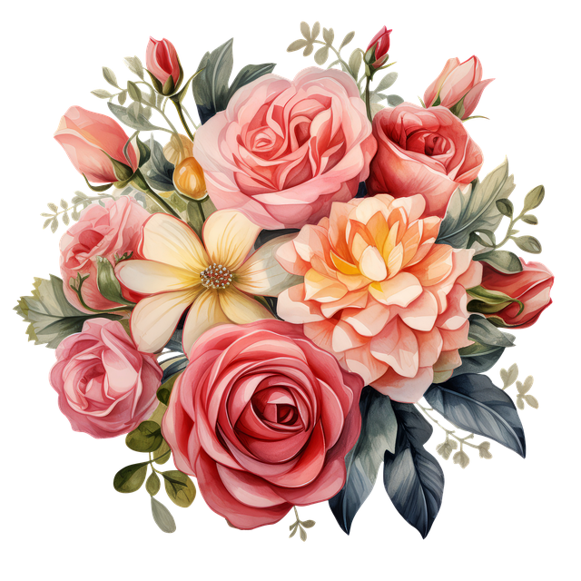 Free ai generated flowers bunch of flowers illustration