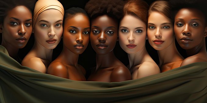 Free Interracial Portrait illustration and picture