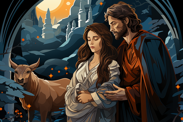 Free ai generated family deer illustration
