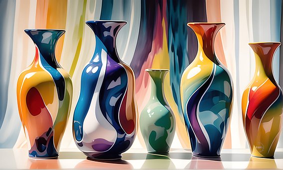 Ai Gegenereerd, Vazen, Abstract, Kunst