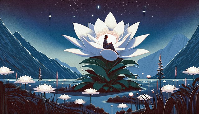 Free ai generated woman night illustration