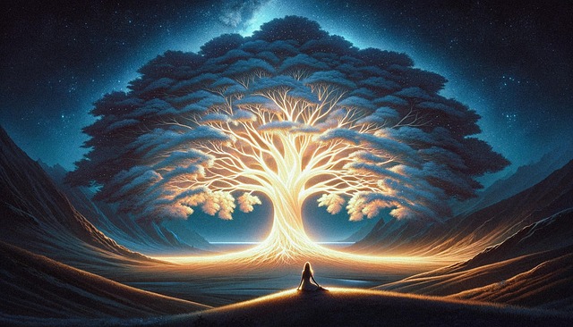 Free ai generated woman night illustration