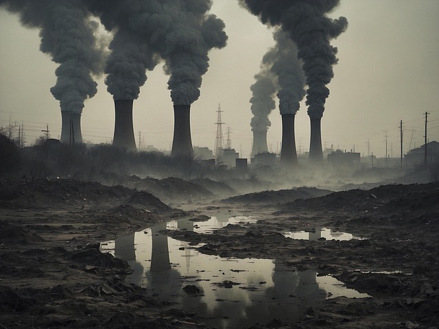 Free ai generated pollution landfill illustration