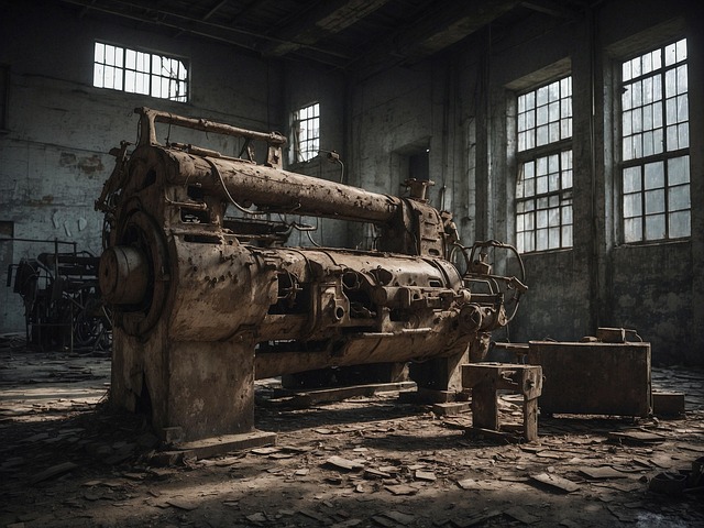 Ai Generert, Fabrikk, Forlatt, Bygning