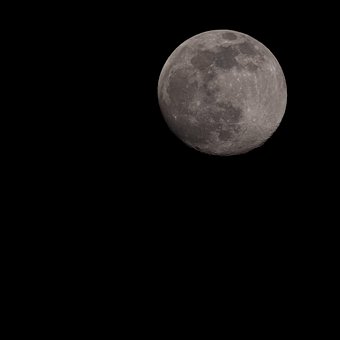 Mond, Vollmond, Nacht, Satelit