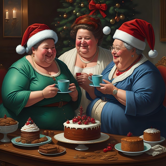 Free ai generated cake xmas illustration