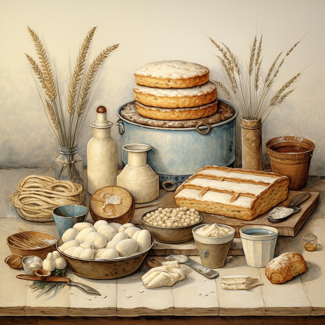 Free ai generated kitchen flour illustration