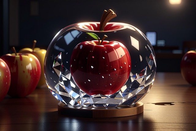 Appel, Eten, Glas, Fruit, Transparant
