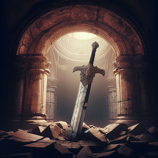 Free ai generated middle ages ruins illustration