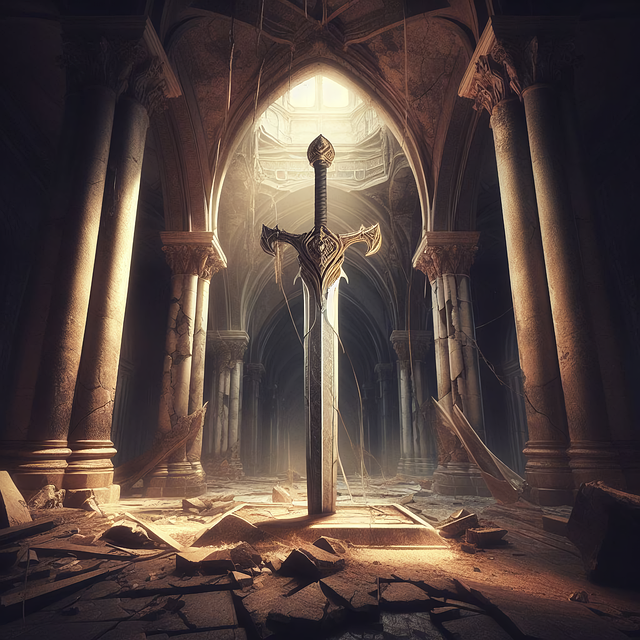 Free ai generated ruins middle ages illustration