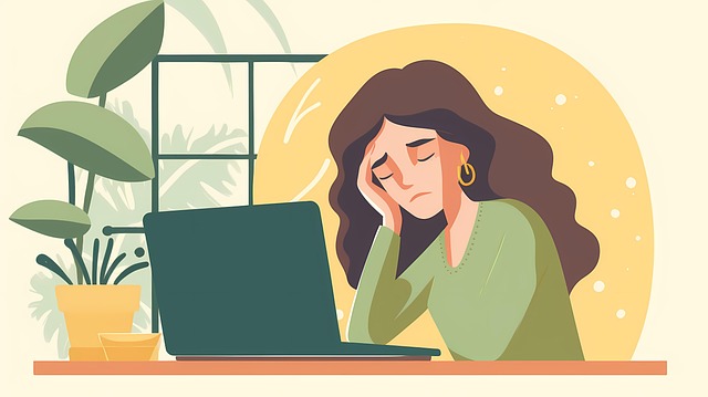 Free work business exhausted illustration