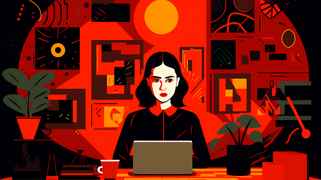 Free red abstract hell illustration