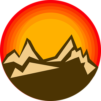 Fjell, Solnedgang, Skilt, Landskap, Sol