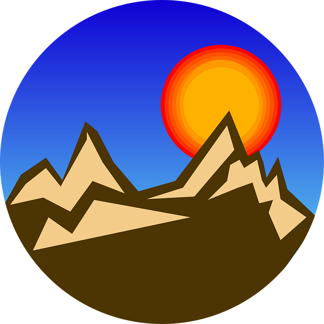 Fjell, Solnedgang, Skilt, Landskap, Sol
