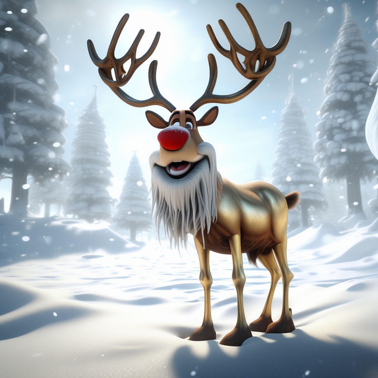Rendears Download Ai Generated, Reindeer, Winter. Royalty-Free Stock ...