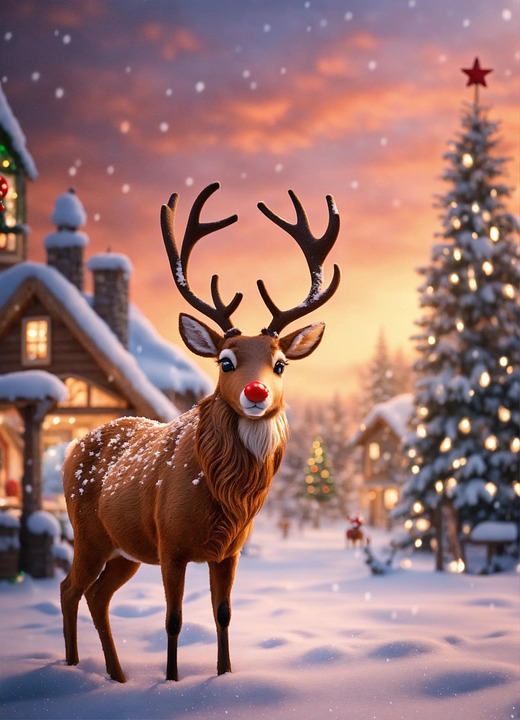 Download Ai Generated, Reindeer, Christmas. Royalty-Free Stock ...
