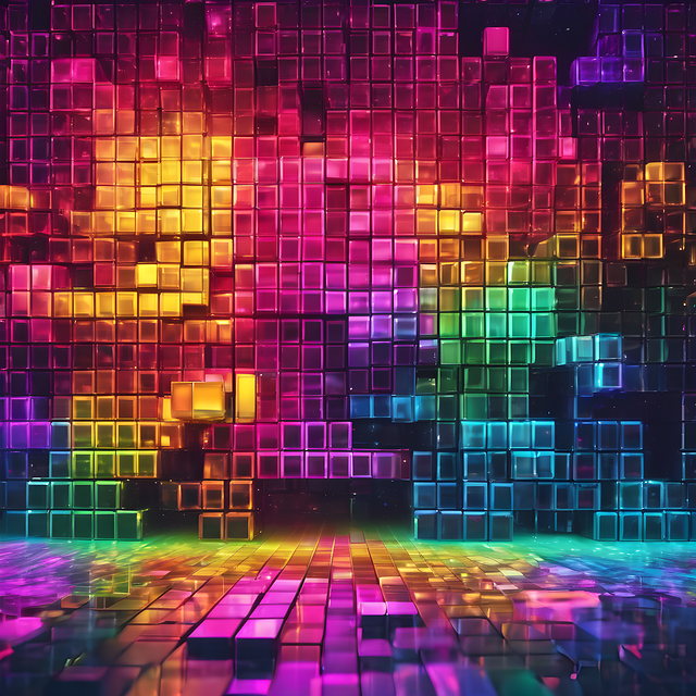 Free ai generated bricks tetris illustration