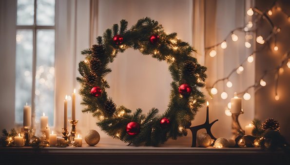 Free Ai Generated Wreath photo and picture