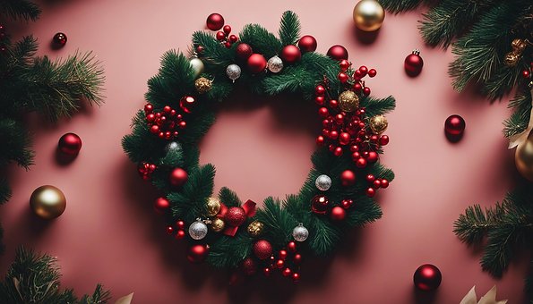 Free Ai Generated Wreath photo and picture