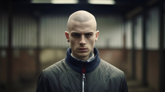 Free ai generated man skinhead illustration