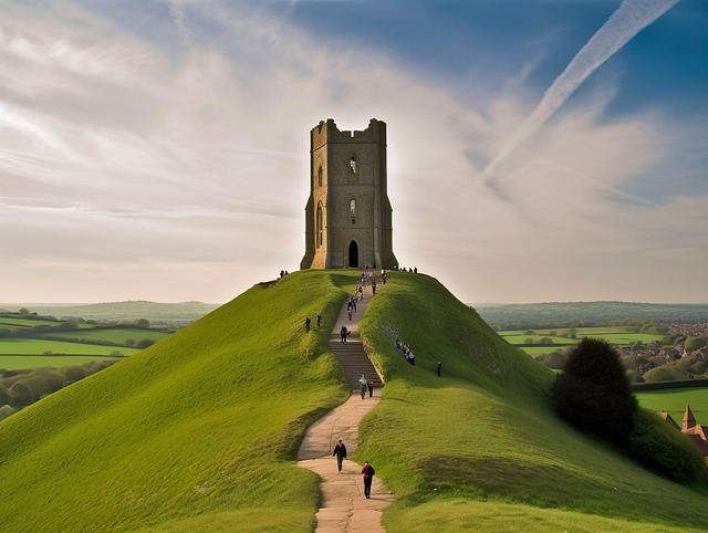 Free ai generated glastonbury somerset illustration