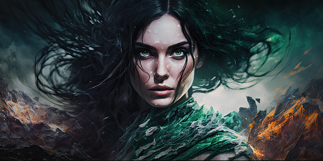 Free ai generated the morrigan goddess illustration