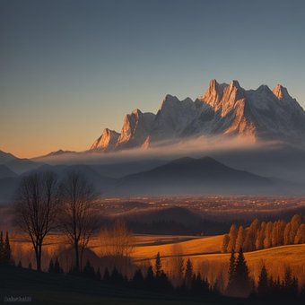 Free Sunset Winter photo and picture