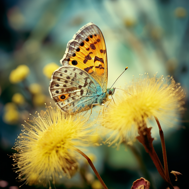 Free ai generated butterfly flowers illustration
