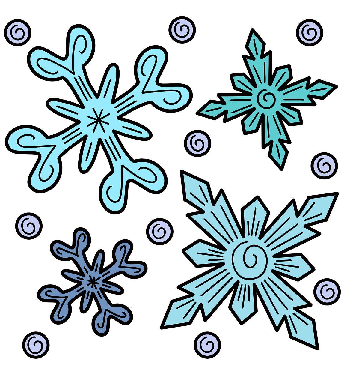 Download Snowflakes Snow Christmas Royalty Free Stock Illustration
