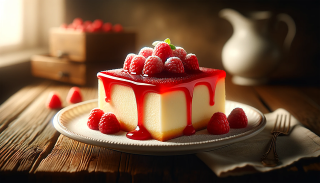 Free ai generated cake raspberry illustration