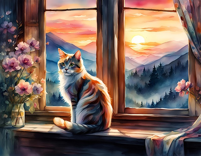 Download free HD stock image of Ai Generated Cat Free ai generated cat pet illustration