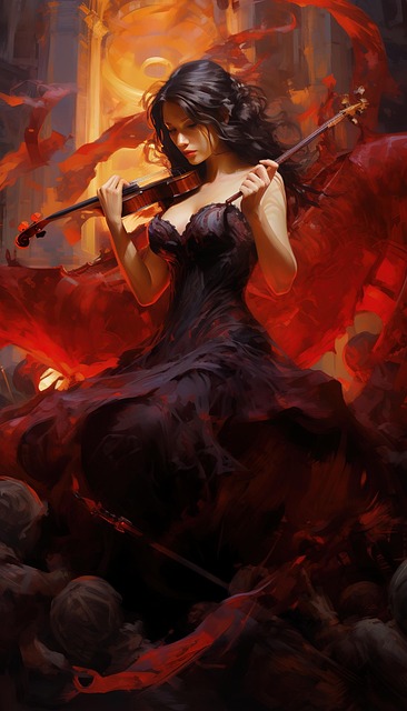 Ai Gerado, Mulher, Violinista, Violino