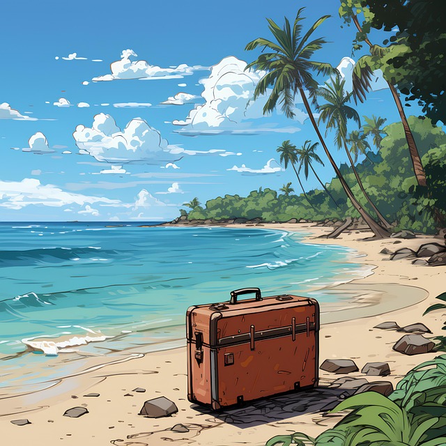 Free ai generated beach sea illustration