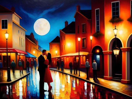 Free City Night illustration and picture
