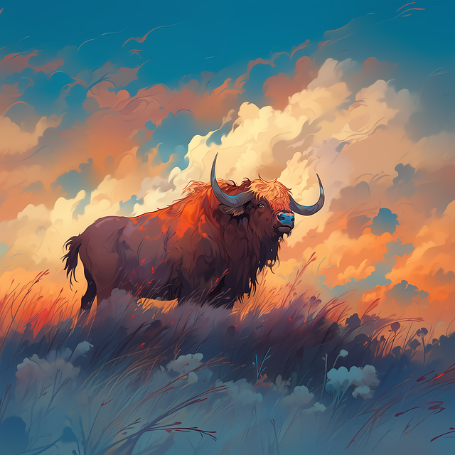 Download free HD stock image of Ai Generated Bison Free ai generated bison buffalo illustration