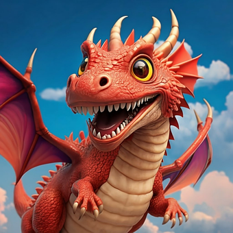 Дракон, Мультфильм, 3D, Игрушка